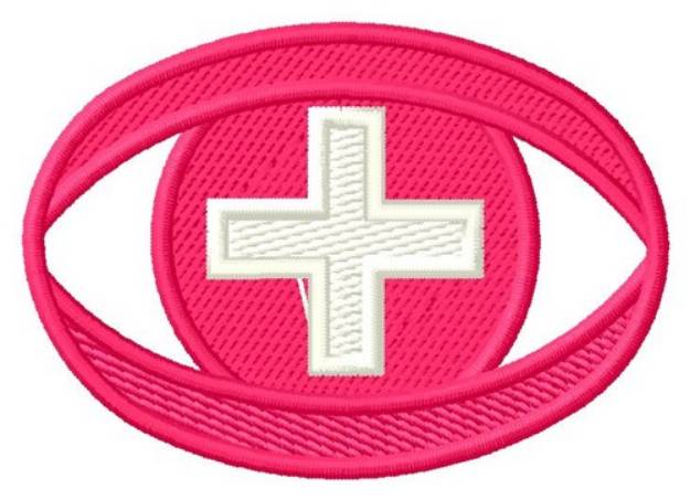 Picture of Red Cross Eye Machine Embroidery Design