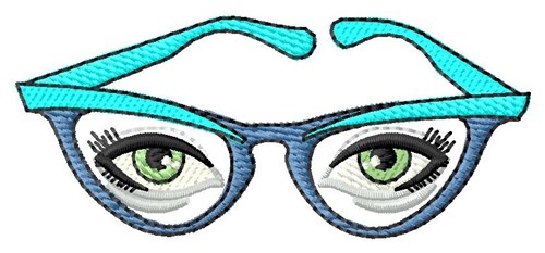 Glasses & Eyes Machine Embroidery Design