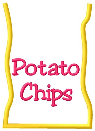 Potato Chip Bag Machine Embroidery Design