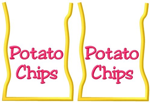 Potato Chip Bags Machine Embroidery Design