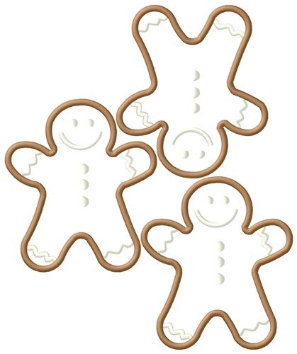 Gingerbread Cookies Machine Embroidery Design