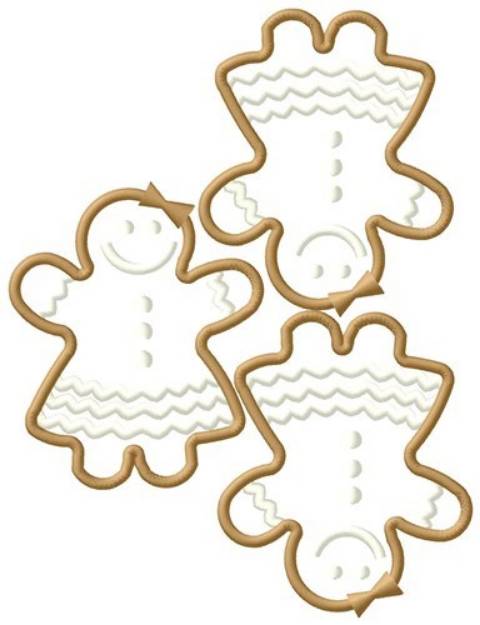 Picture of Gingerbread Girls Machine Embroidery Design