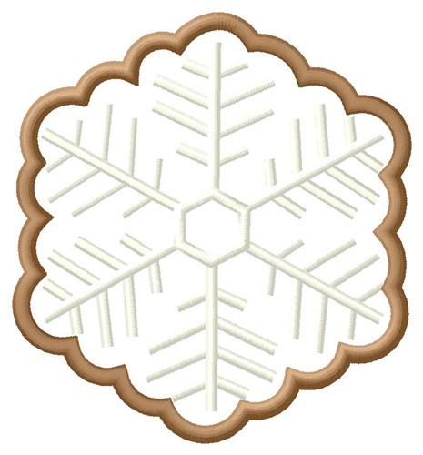 Snowflake Cookie Machine Embroidery Design