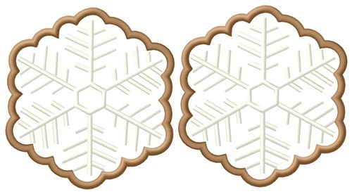 Snowflake Cookies Machine Embroidery Design