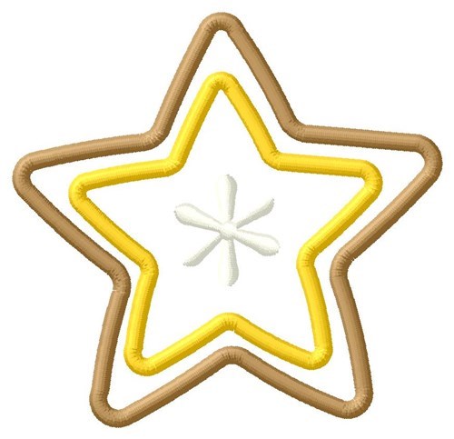 Star Cookie Machine Embroidery Design