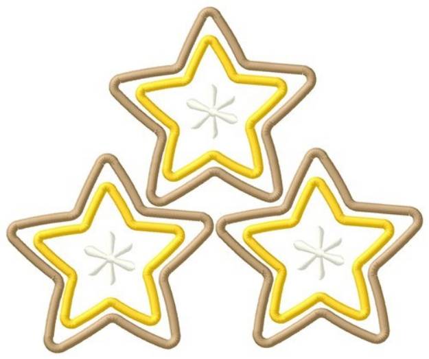 Picture of Star Cookies Machine Embroidery Design