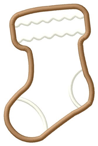 Stocking Cookie Machine Embroidery Design
