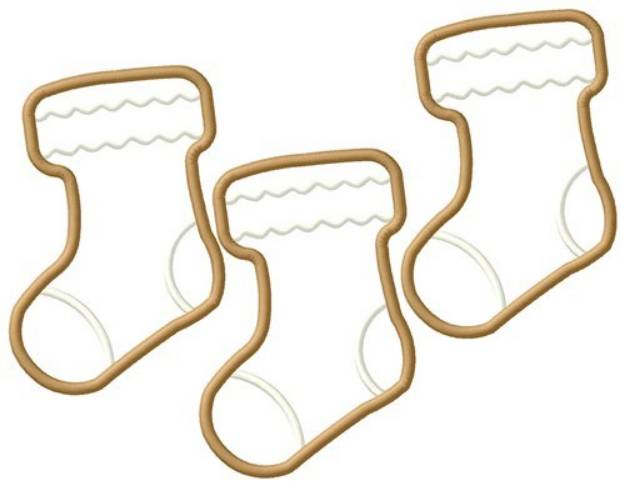 Picture of Stocking Cookies Machine Embroidery Design