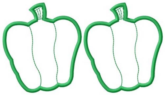 Picture of Green Peppers Machine Embroidery Design