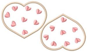 Picture of Heart Cookies Machine Embroidery Design