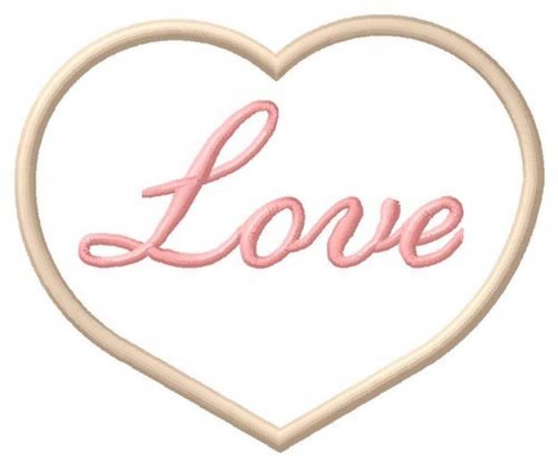 Picture of Love Cookie Machine Embroidery Design