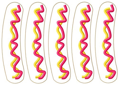 Hot Dogs Machine Embroidery Design