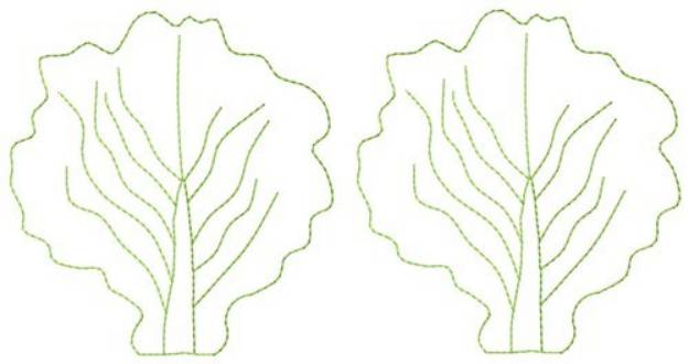 Picture of Lettuce Leaves Machine Embroidery Design