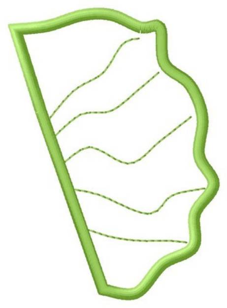 Picture of Lettuce Outline Machine Embroidery Design