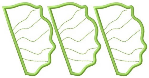 Picture of Lettuce Leaf Outlines Machine Embroidery Design