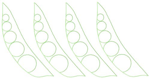 Pea Outlines Machine Embroidery Design