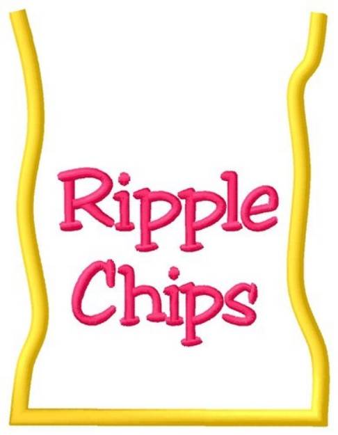 Picture of Ripple Chip Bag Machine Embroidery Design