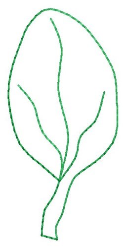 Spinach Leaf Machine Embroidery Design