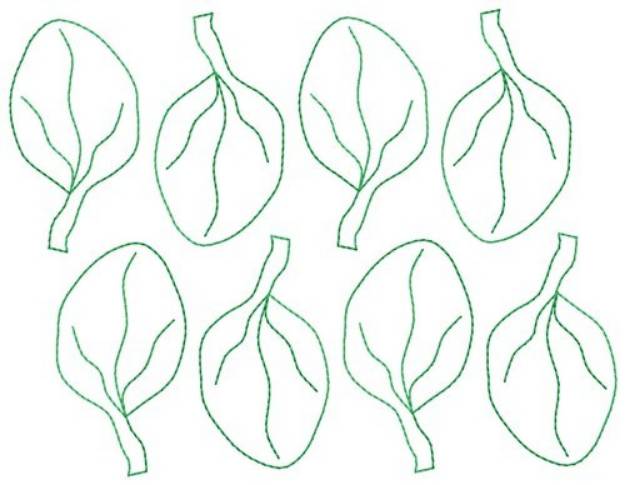 Picture of Spinach Leaves Machine Embroidery Design