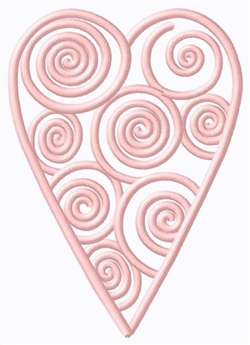 Heart Swirl Cookie Machine Embroidery Design