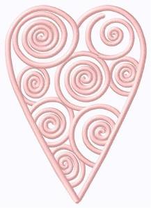 Picture of Heart Swirl Cookie Machine Embroidery Design