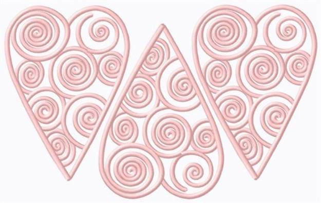 Picture of Heart Swirl Cookies Machine Embroidery Design