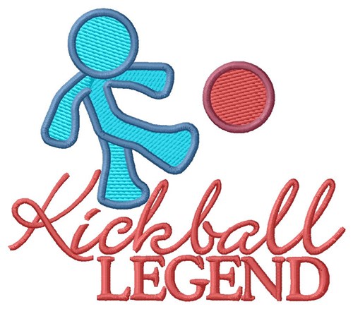 Kickball Legend Machine Embroidery Design