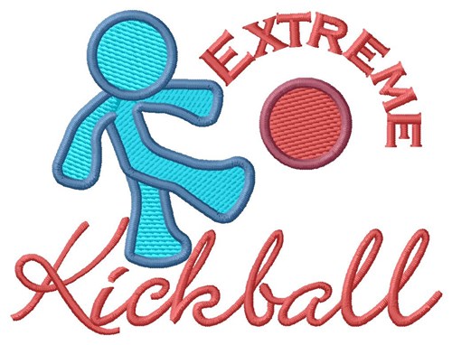 Extreme Kickball Machine Embroidery Design