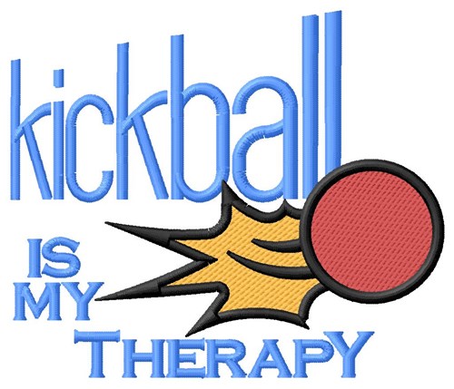 Kickball Therapy Machine Embroidery Design