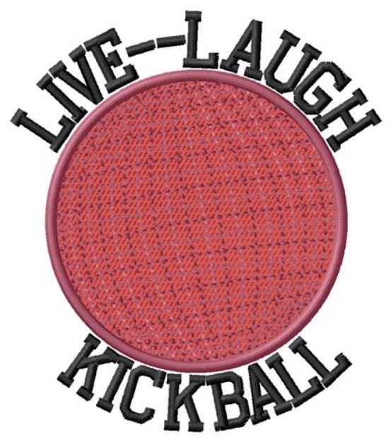 Picture of Live Laugh Kickball Machine Embroidery Design