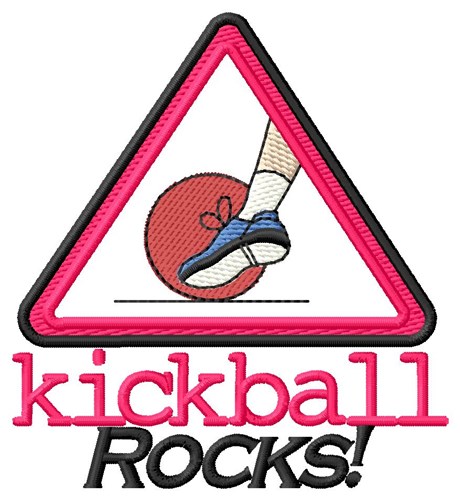 Kickball Rocks Machine Embroidery Design