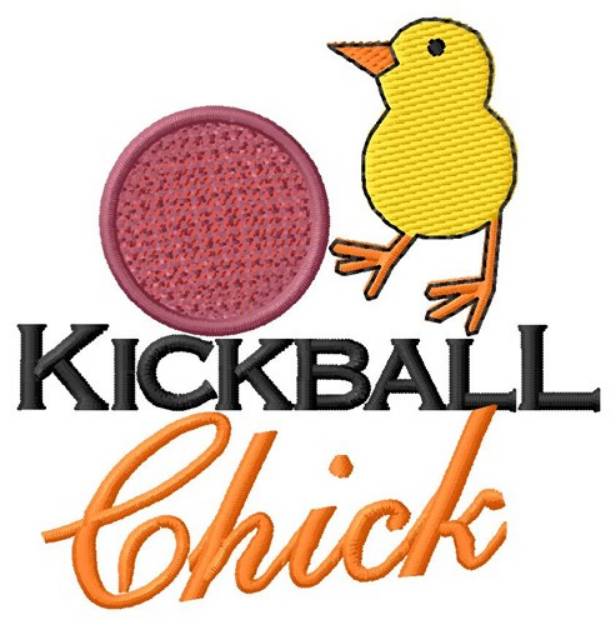 Picture of Kickball Chick Machine Embroidery Design
