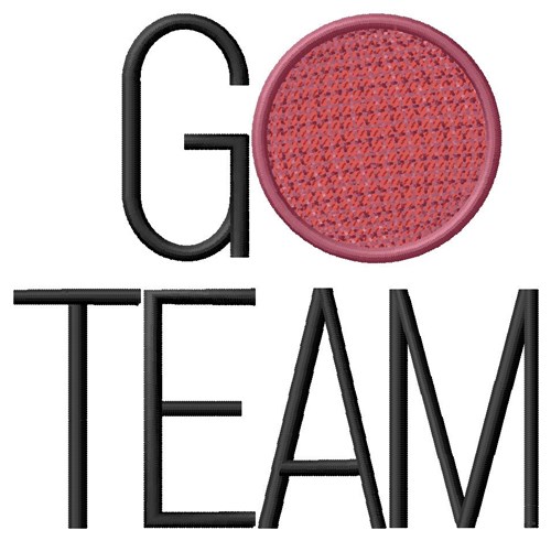 Go Team Machine Embroidery Design