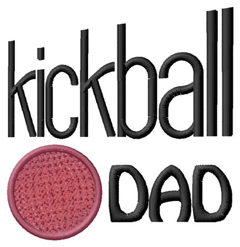 Kickball Dad Machine Embroidery Design