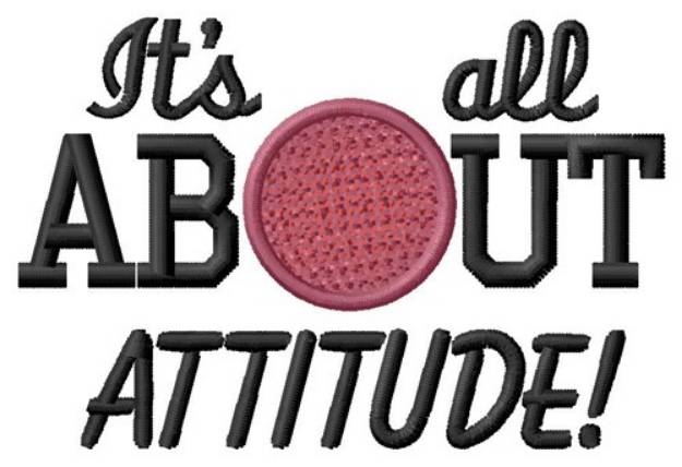Picture of Attitude Kickball Machine Embroidery Design