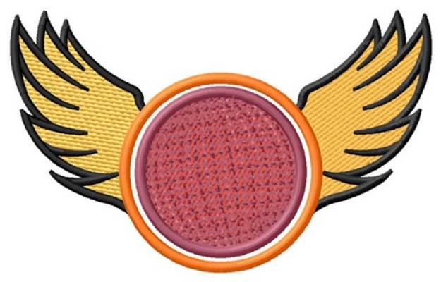 Picture of Winged Kickball Machine Embroidery Design