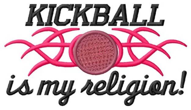 Picture of Kickball Religion Machine Embroidery Design