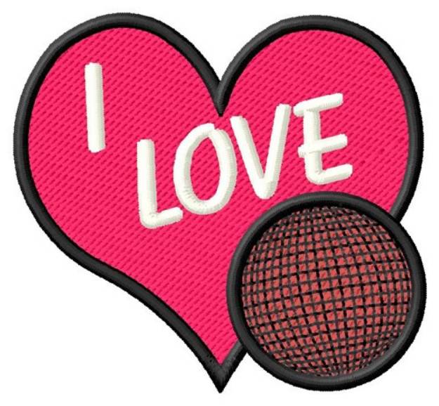 Picture of I Love Kickball Machine Embroidery Design