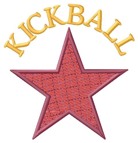 Star Kickball Machine Embroidery Design