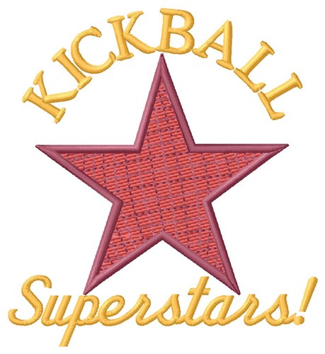 Kickball Superstars Machine Embroidery Design