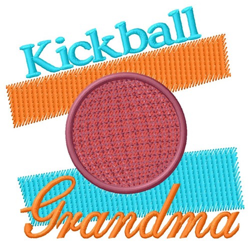 Kickball Grandma Machine Embroidery Design
