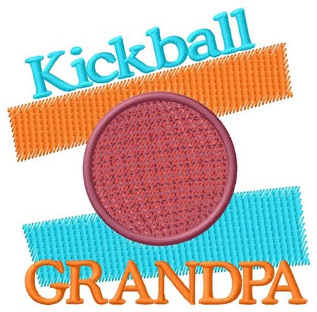 Picture of Kickball Grandpa Machine Embroidery Design