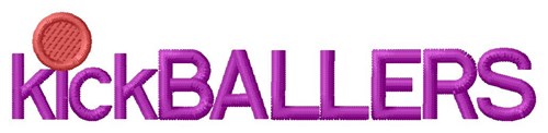 Kickballers Ball Machine Embroidery Design
