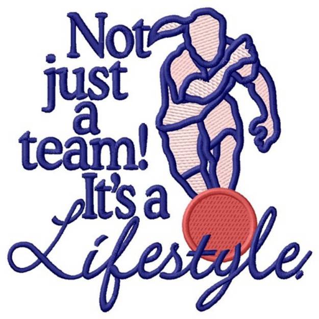 Picture of Lifestyle Kickball Machine Embroidery Design