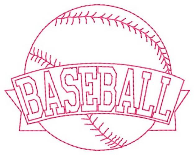 Picture of Baseball Banner Machine Embroidery Design