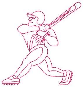 Picture of Batter Outline Machine Embroidery Design