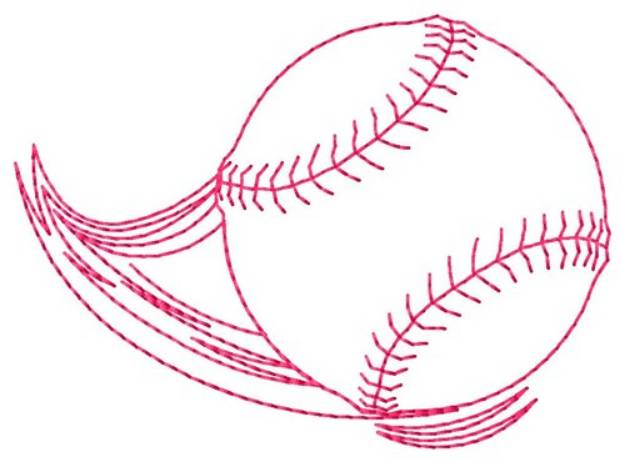 Picture of Flying Baseball Machine Embroidery Design