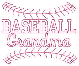 Picture of Baseball Grandma Machine Embroidery Design