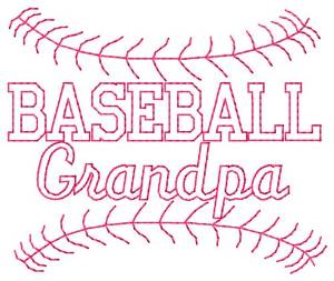 Picture of Baseball Grandpa Machine Embroidery Design