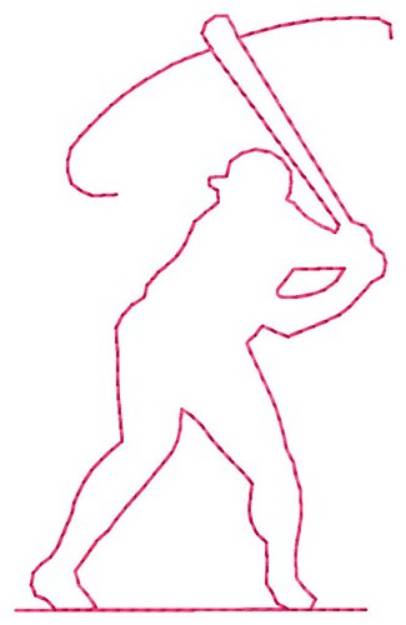 Picture of Batter Man Machine Embroidery Design